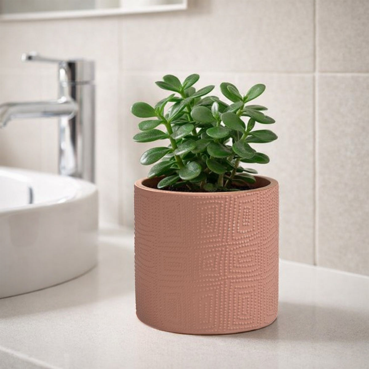 Eden 11.5cm earth matte indoor ceramic planter for small plants and modern décor