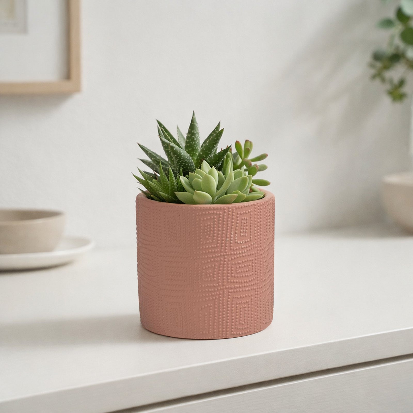 Eden 11.5cm earth matte indoor ceramic planter for small plants and modern décor