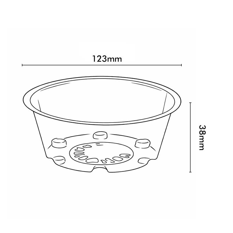 Eden clear vinyl planter saucer for indoor plant drainage and surface protection
