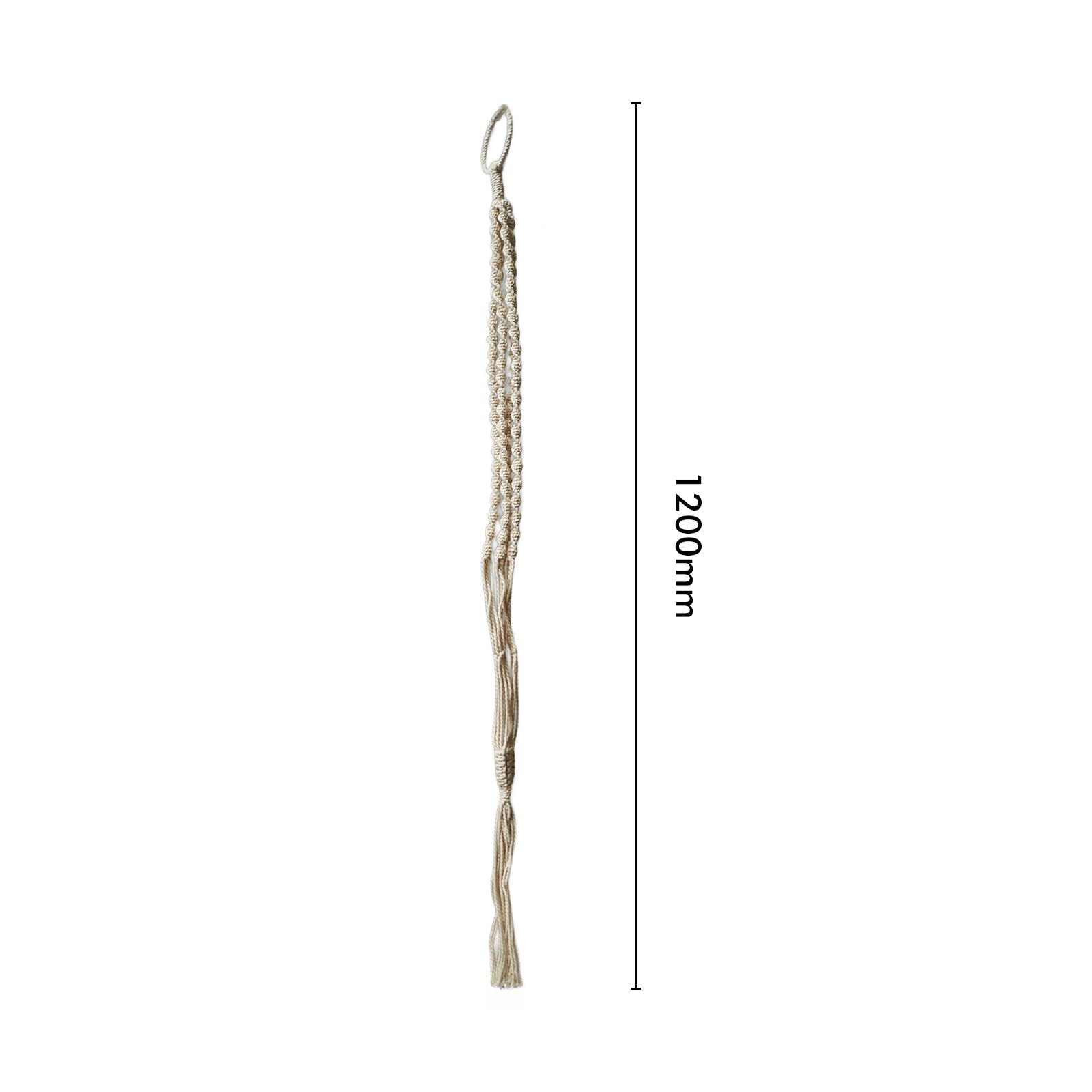 Eden 120cm cotton macrame plant hanger with ring for stylish indoor hanging pots