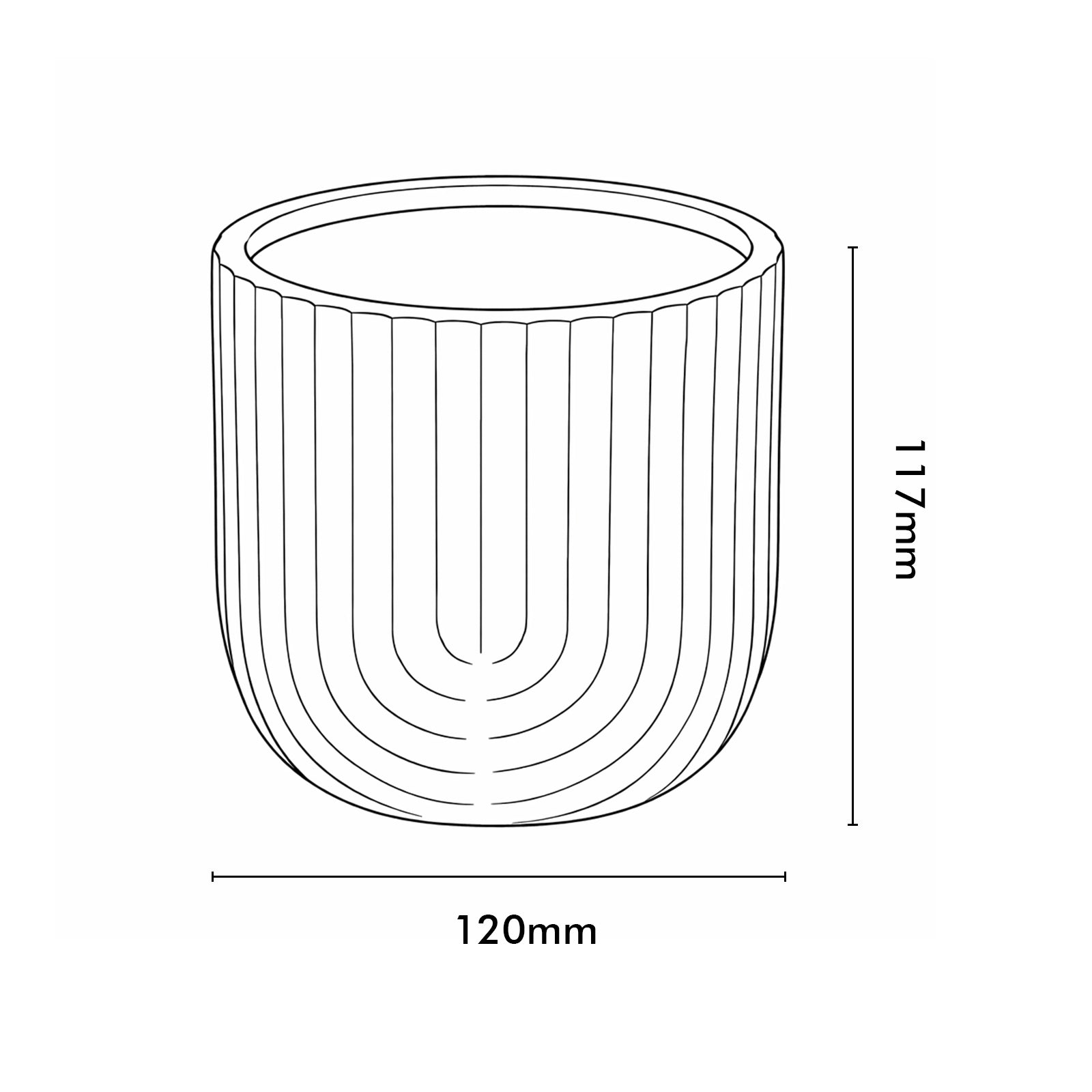 Eden 12cm gold rainbow ceramic planter for indoor plants and decorative home décor
