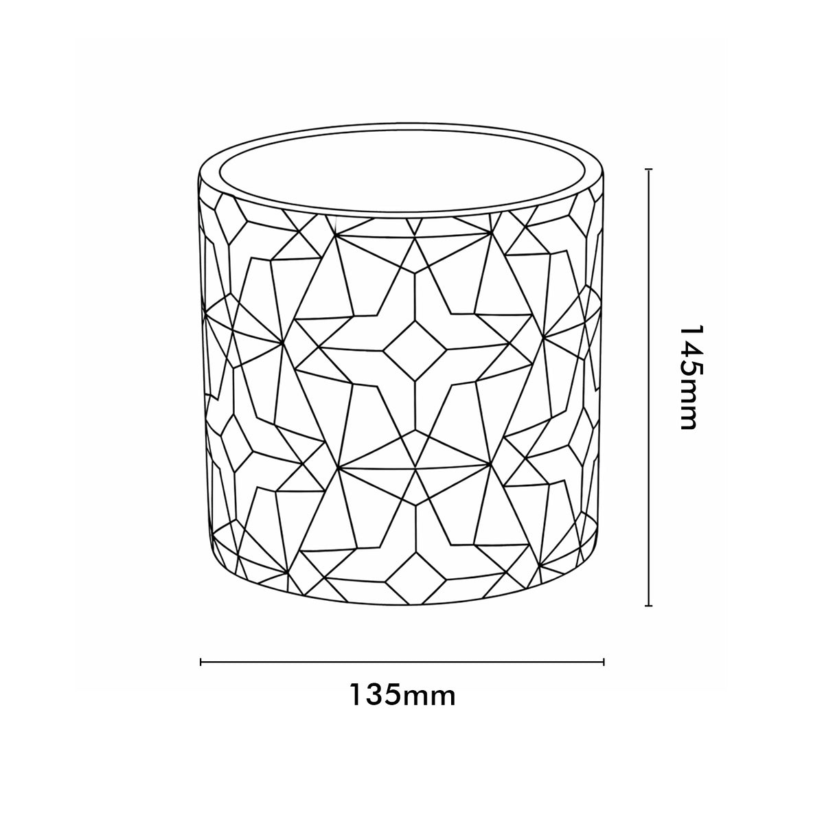 Eden 13.5cm earth etch indoor concrete planter ideal for indoor plants and styling