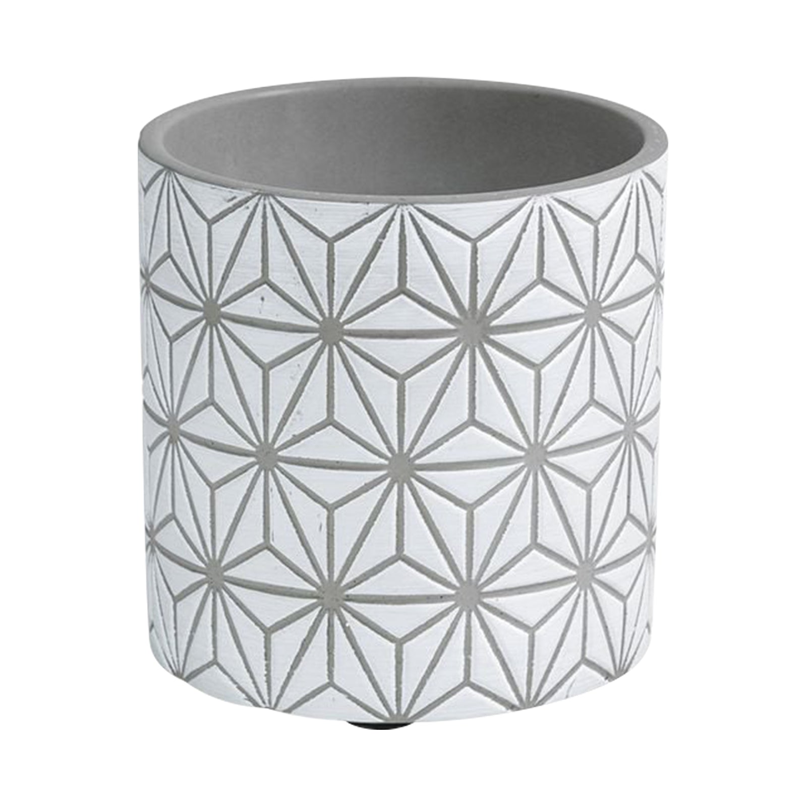 Eden 13.5cm grey geo indoor concrete planter ideal for indoor plant styling