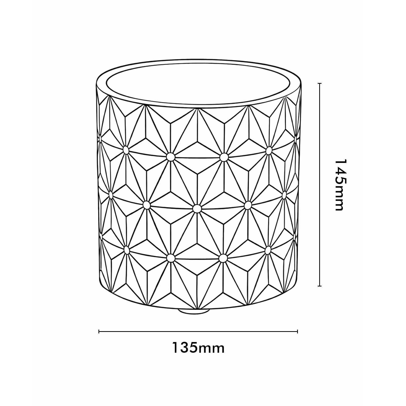 Eden 13.5cm grey geo indoor concrete planter ideal for indoor plant styling
