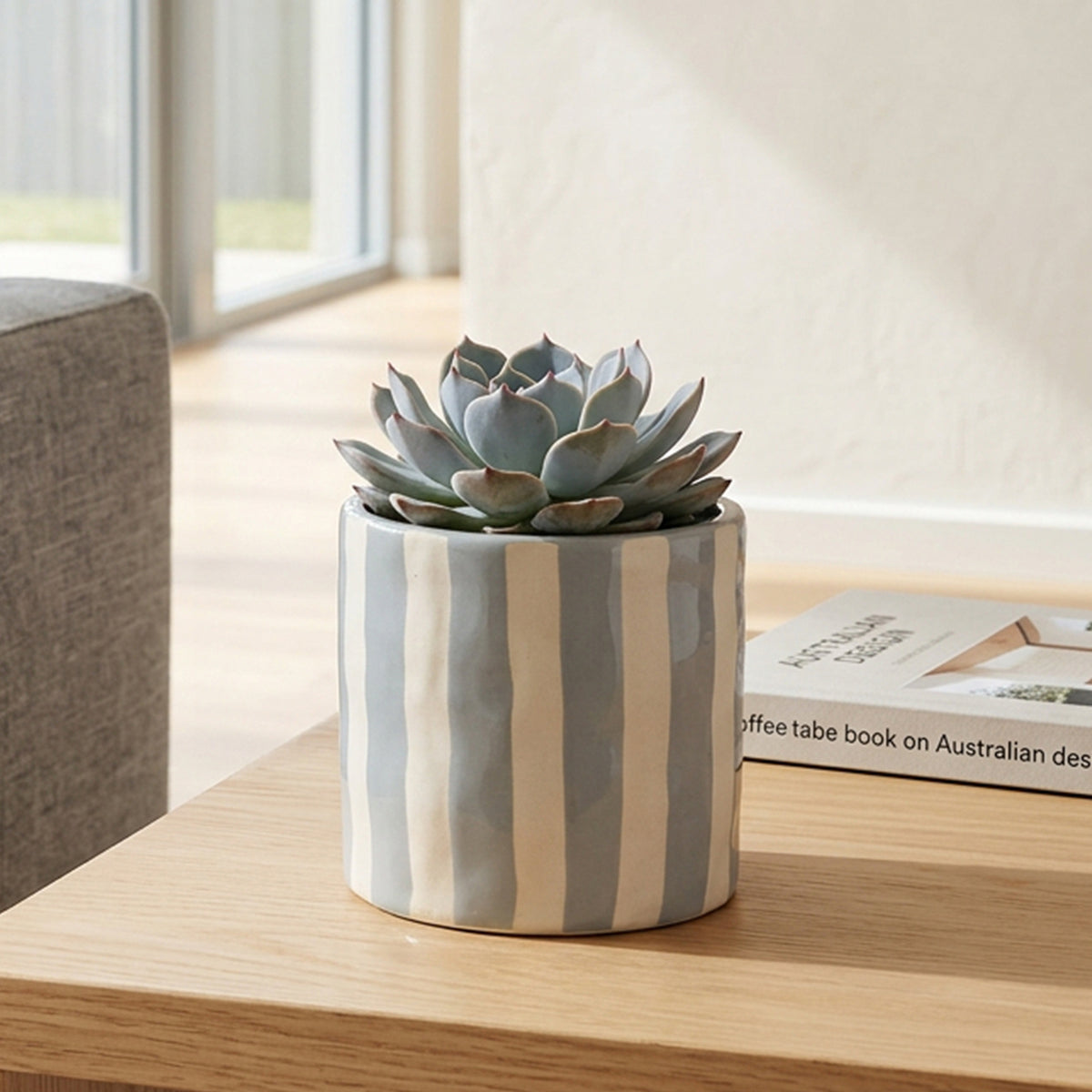 Eden 14.5cm Blue Rayer Indoor Ceramic Pot