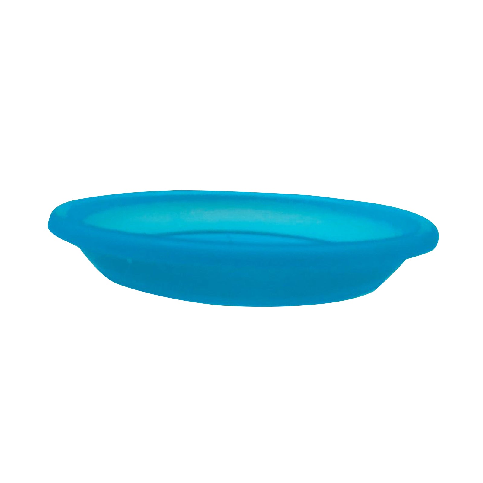 Eden 14cm aqua transparent round saucer for indoor plant pots and surfaces