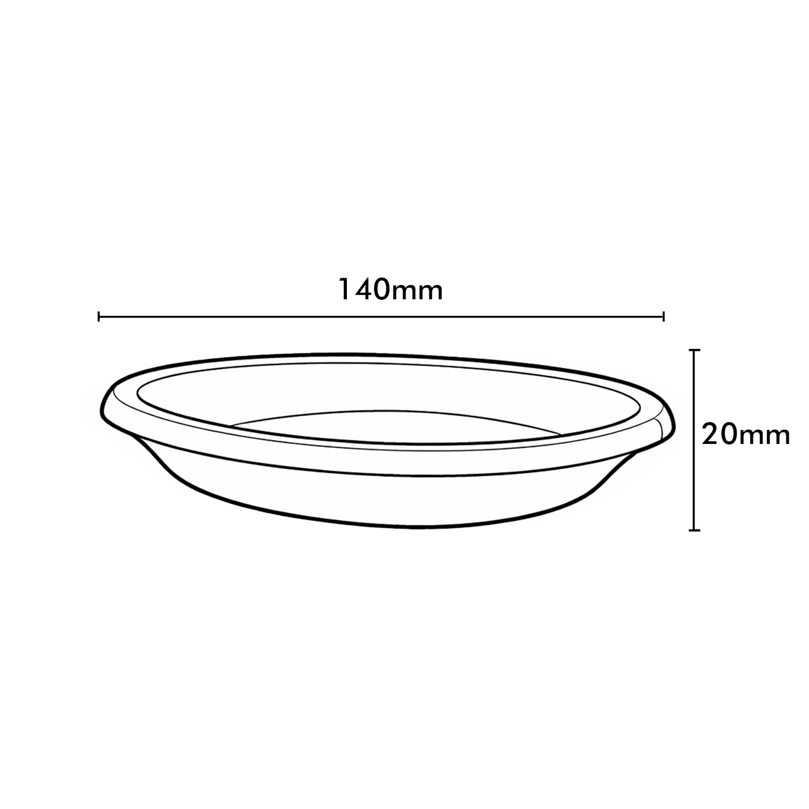 Eden 14cm blue transparent cylinder plant saucer for protecting surfaces under pots
