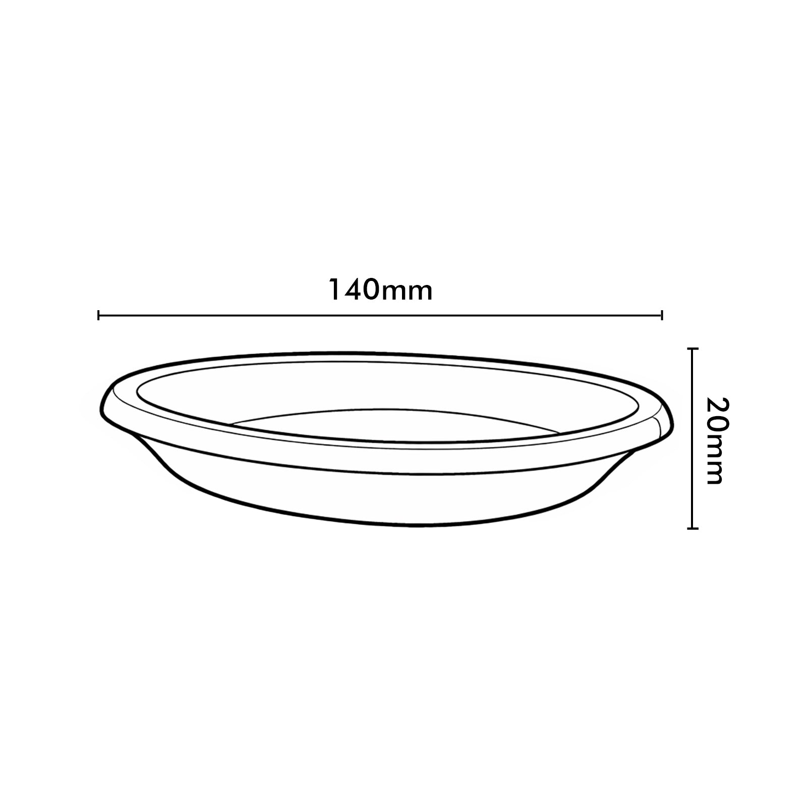 Eden 14cm clear yellow transparent round saucer for indoor plant pot protection