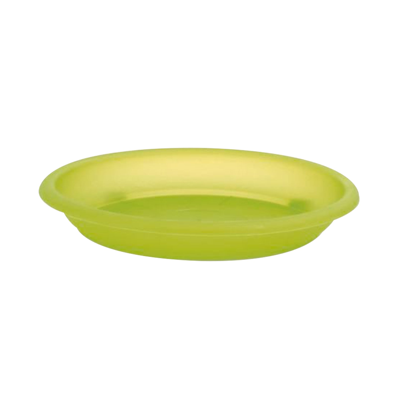 Eden 14cm transparent green plastic plant saucer for protecting indoor surfaces