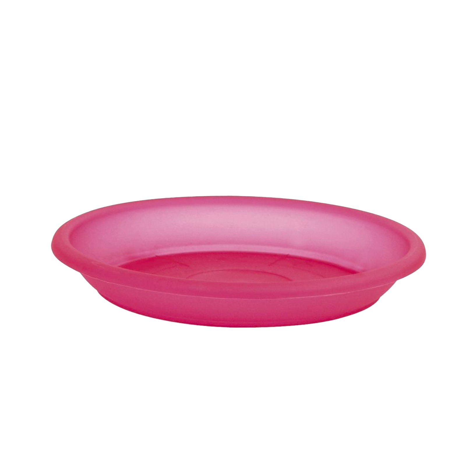 Eden 14cm transparent red round plant saucer for protecting indoor surfaces