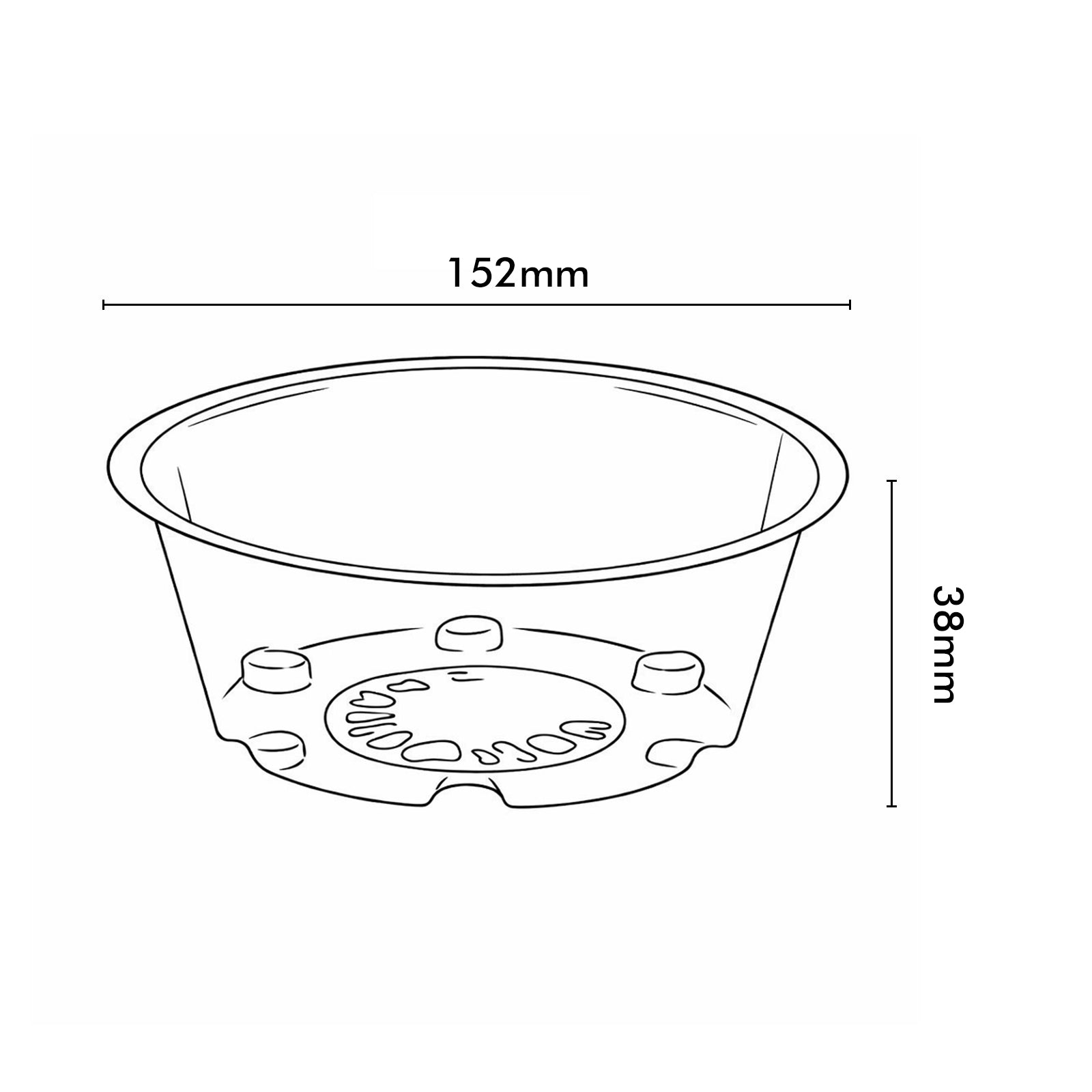 Eden 15.2cm Clear Vinyl Pot Saucer