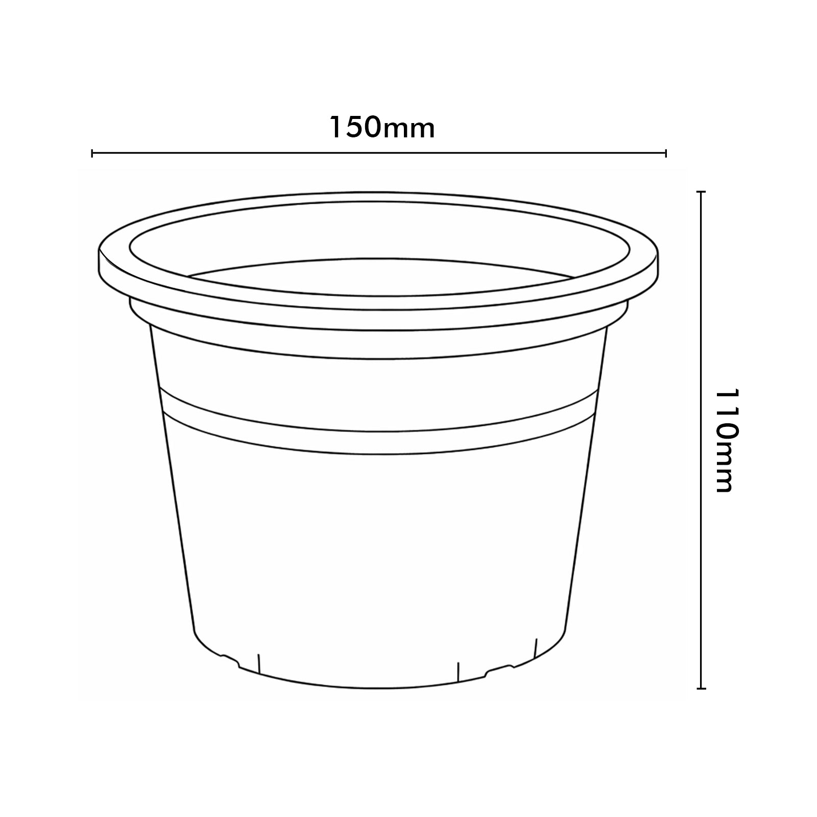 Eden green transparent cylinder plastic pot for herbs and indoor plants
