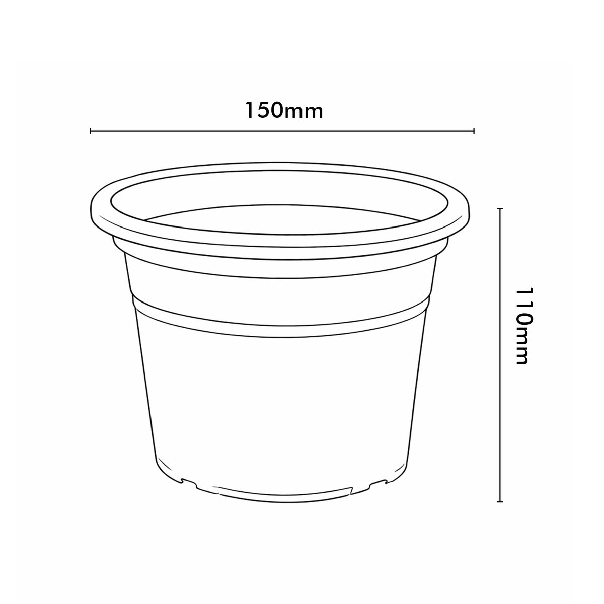 Eden red transparent cylinder plastic pot for vibrant indoor plant display