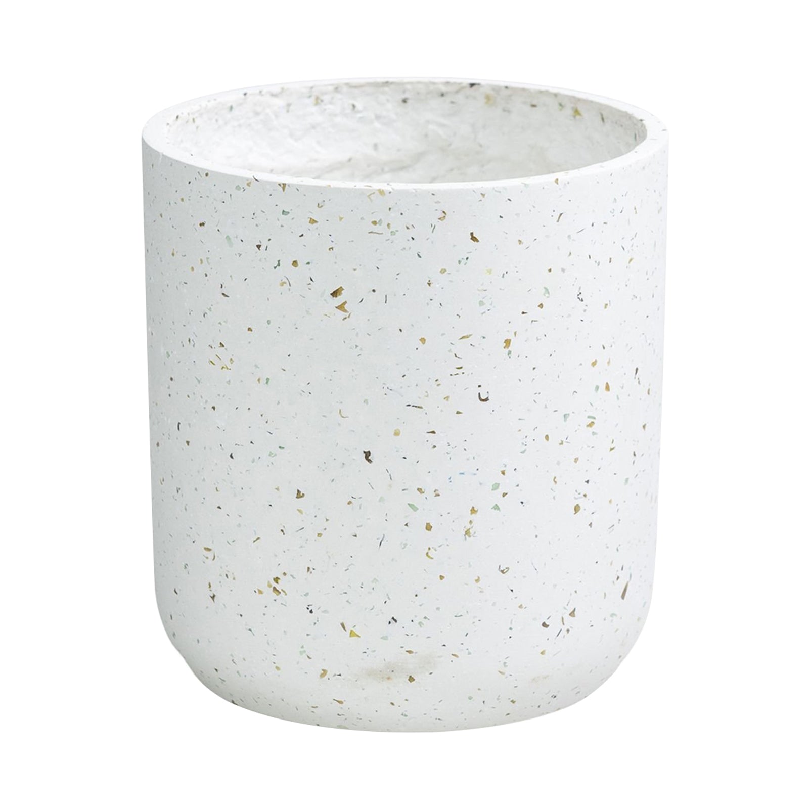 Eden 15cm white terrazzo indoor concrete planter suitable for indoor plants and décor