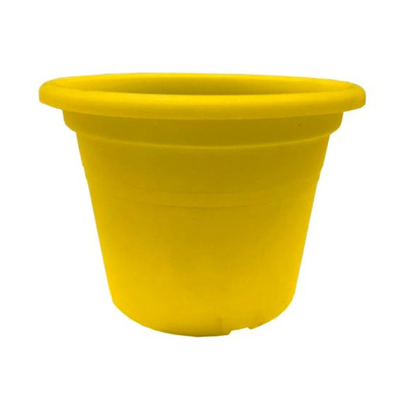 Eden yellow transparent cylinder plastic pot for bright indoor plant styling