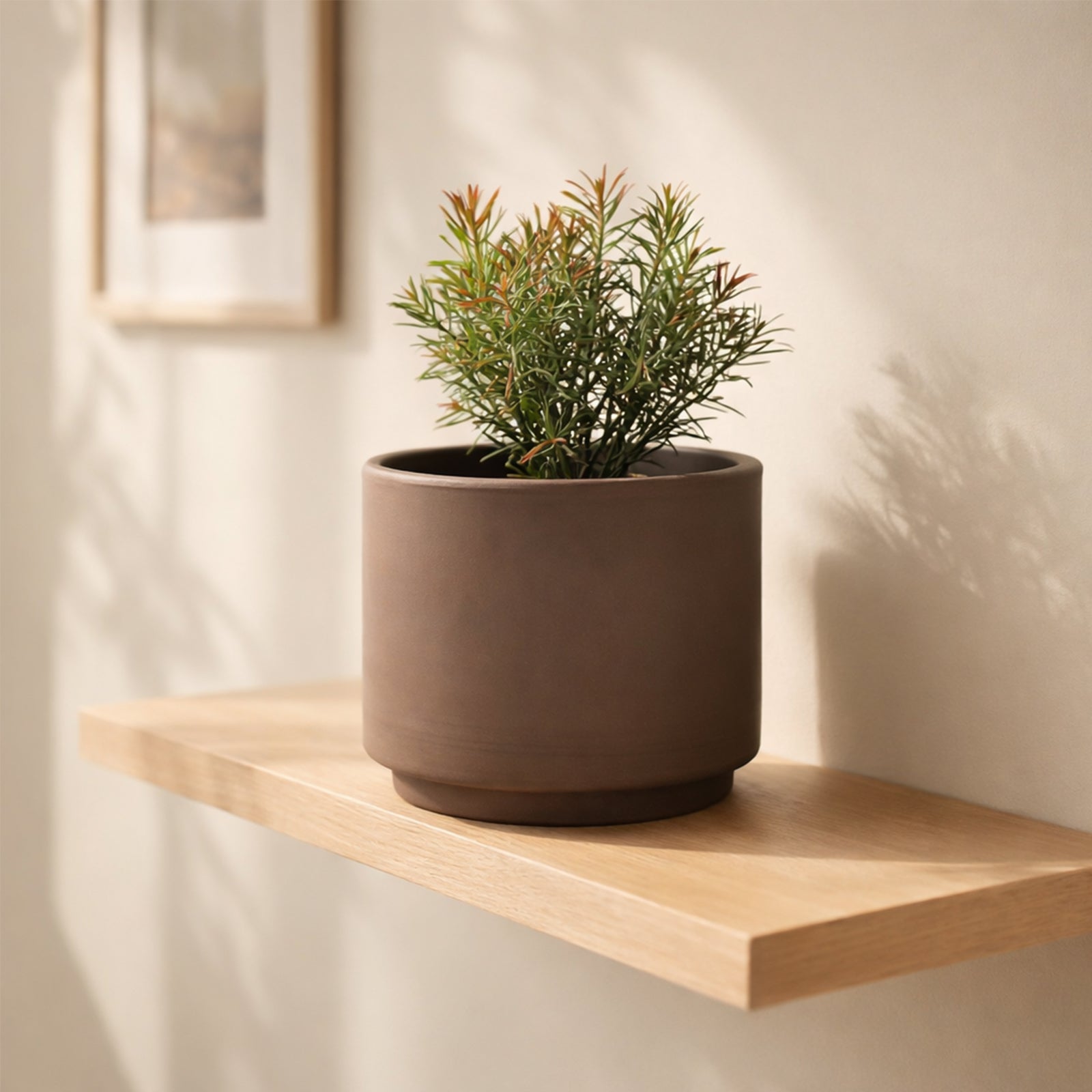 Eden 15x13cm Titanium Clay Cylinder Pot