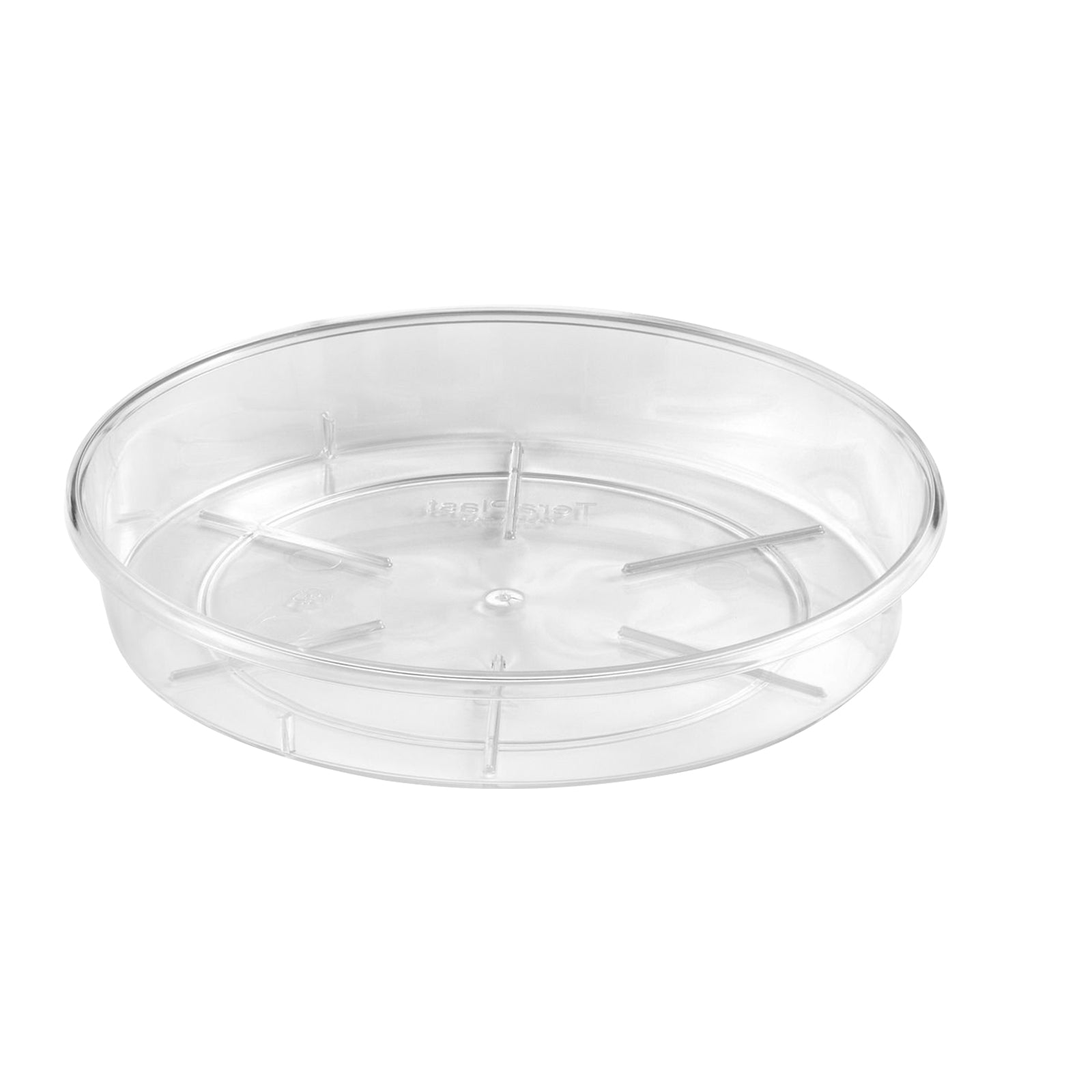 Eden 16cm clear round Porto plant saucer for protecting indoor surfaces