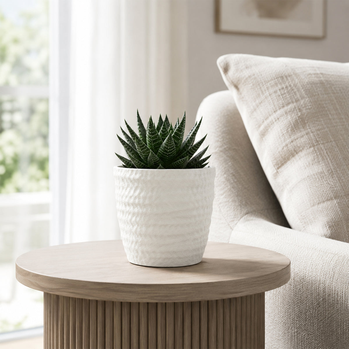 Eden 16cm Off White Cima Indoor Ceramic Pot