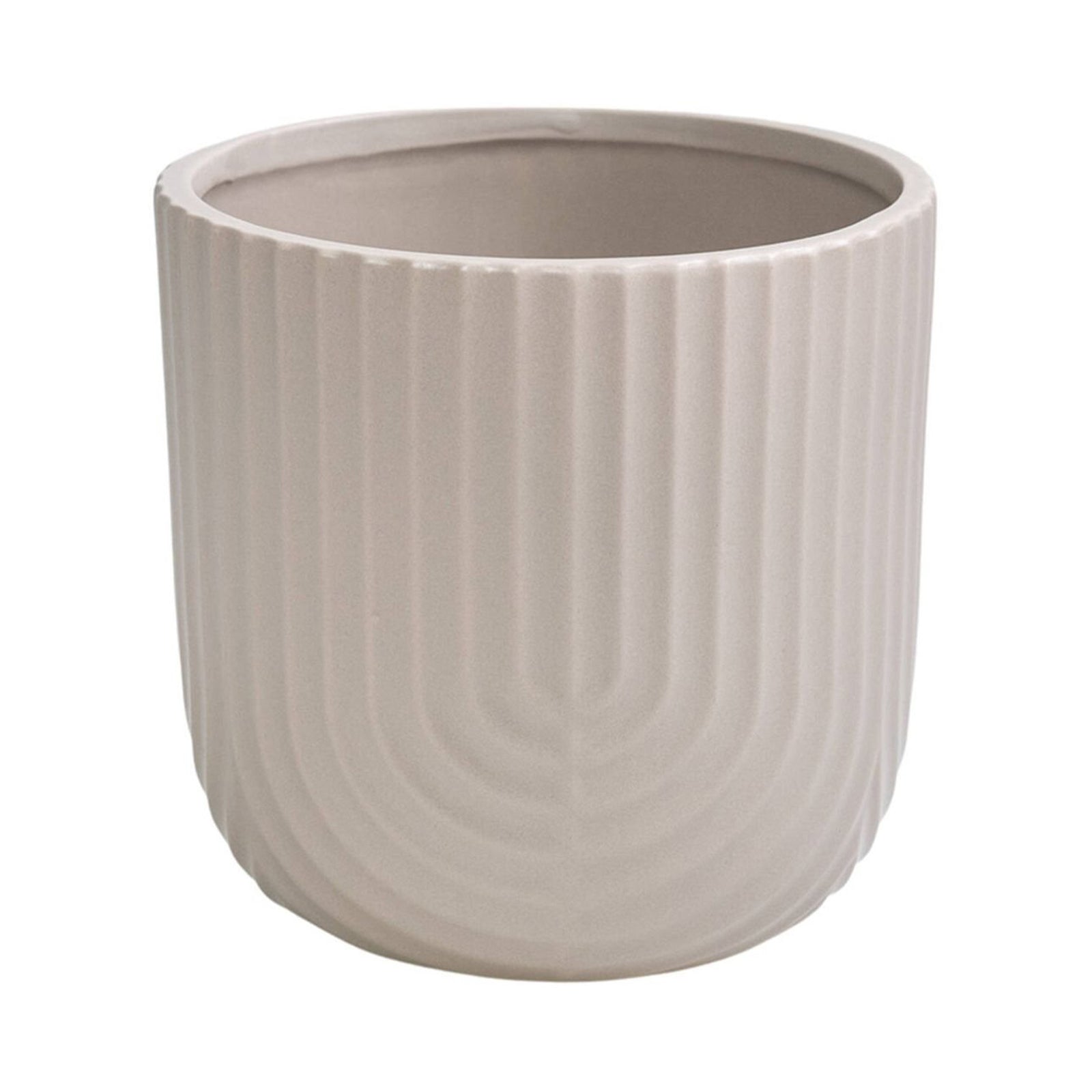 Eden 17cm beige rainbow indoor ceramic planter suitable for medium indoor plants