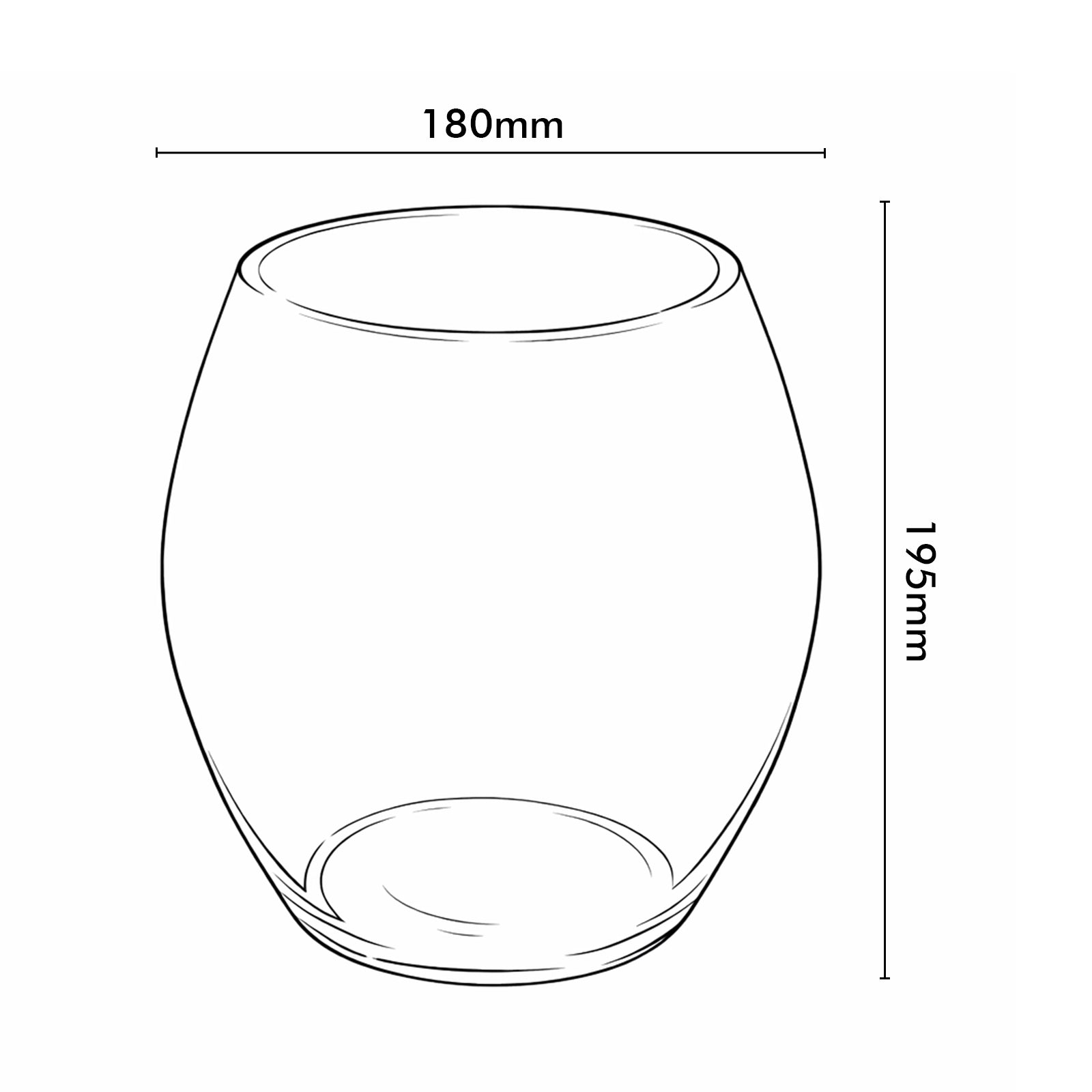 Eden 17cm clear glass bowl planter ideal for indoor plants, succulents and decorative home styling