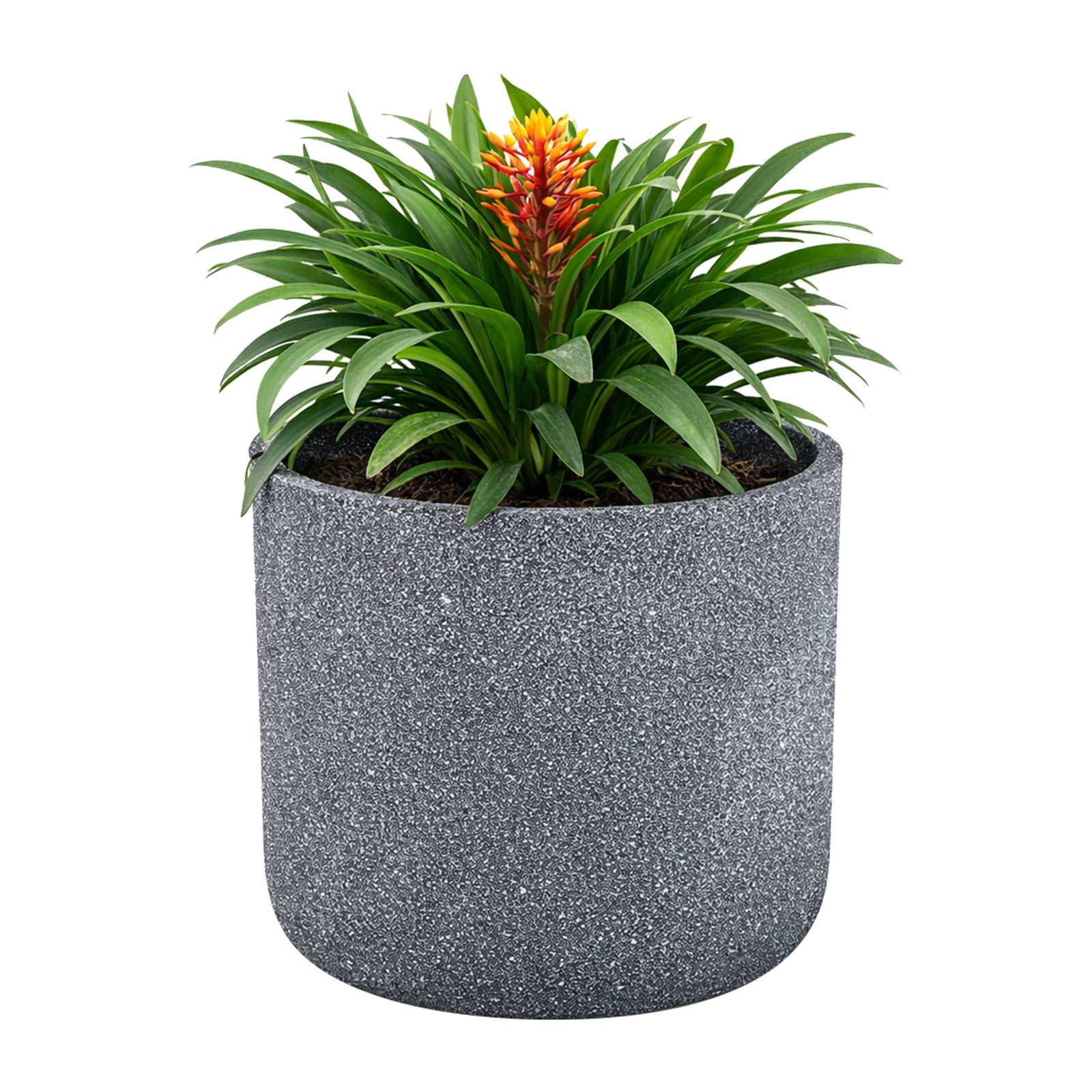 Eden 18cm charcoal stonelite sphere planter for modern indoor and outdoor décor
