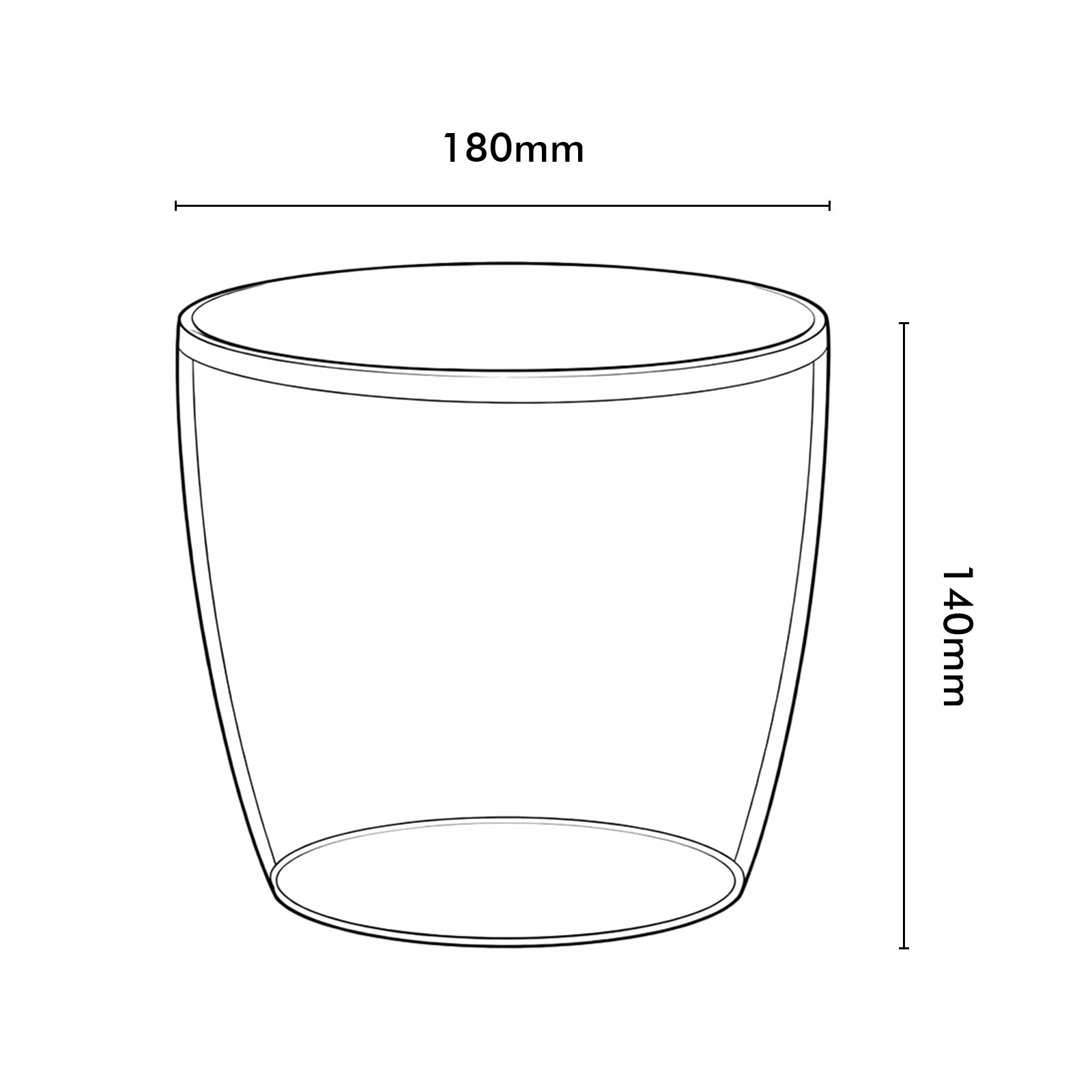 Eden 18cm clear Madeira planter for indoor plants, herbs and decorative styling