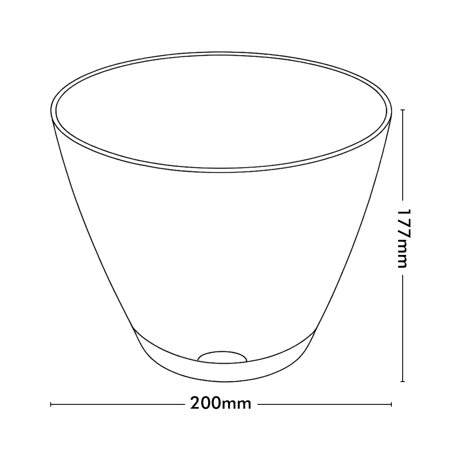 Eden 20cm charcoal Oslo self-watering pot for indoor and outdoor plants