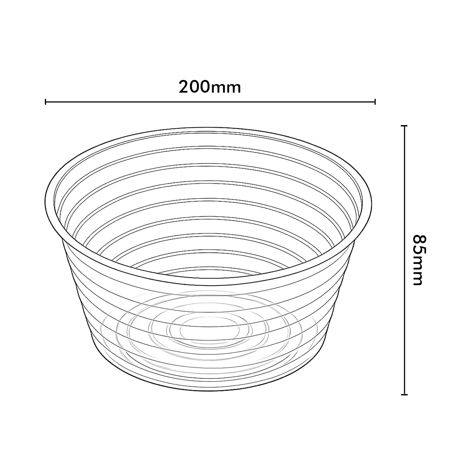Eden 20cm clear vinyl pot liner for large indoor planters and mess-free planting