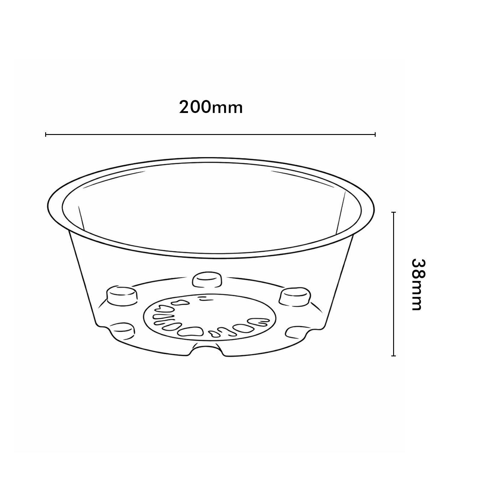 Eden 20cm clear vinyl planter saucer for indoor and outdoor pots
