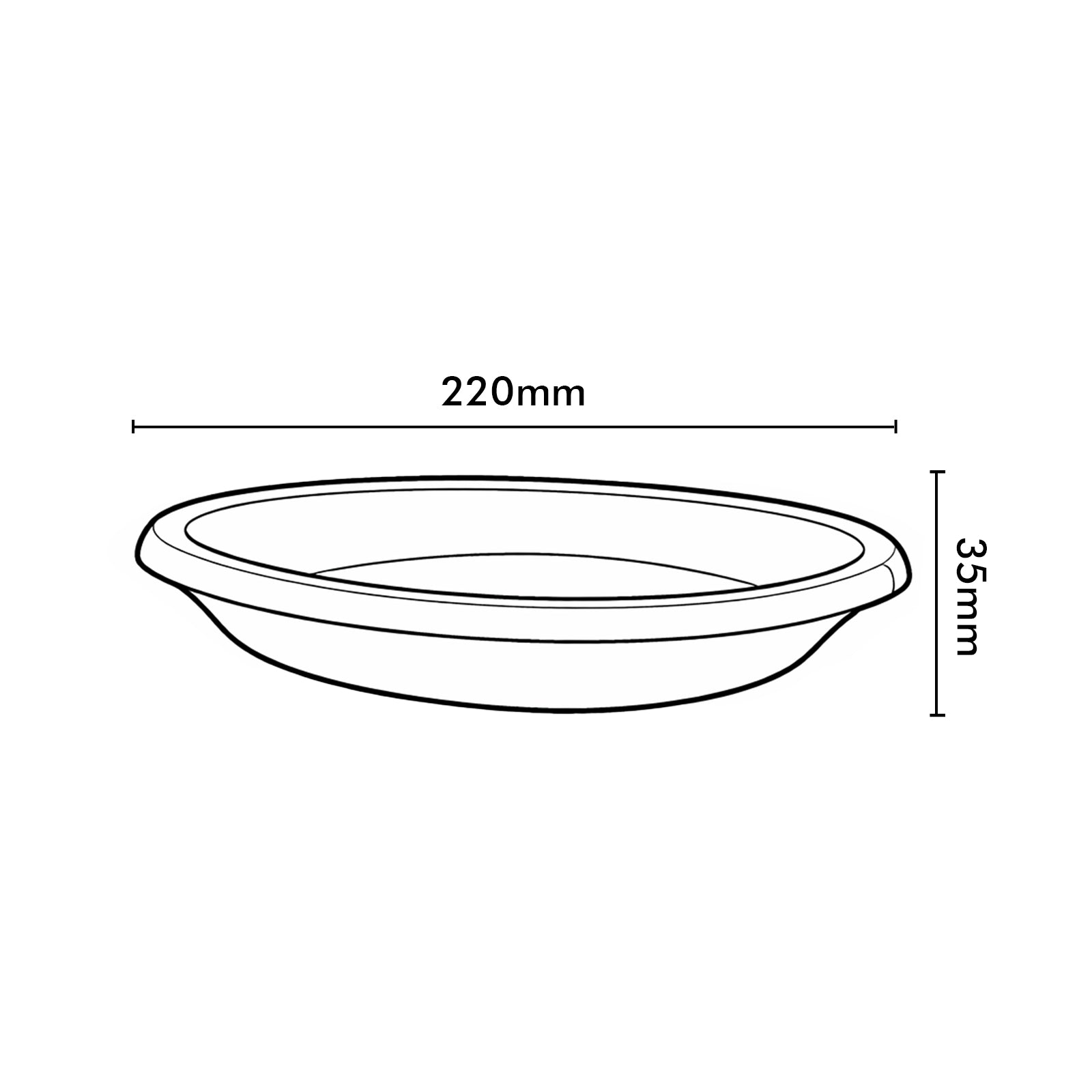 Eden 22cm aqua transparent round saucer suitable for indoor plant pots