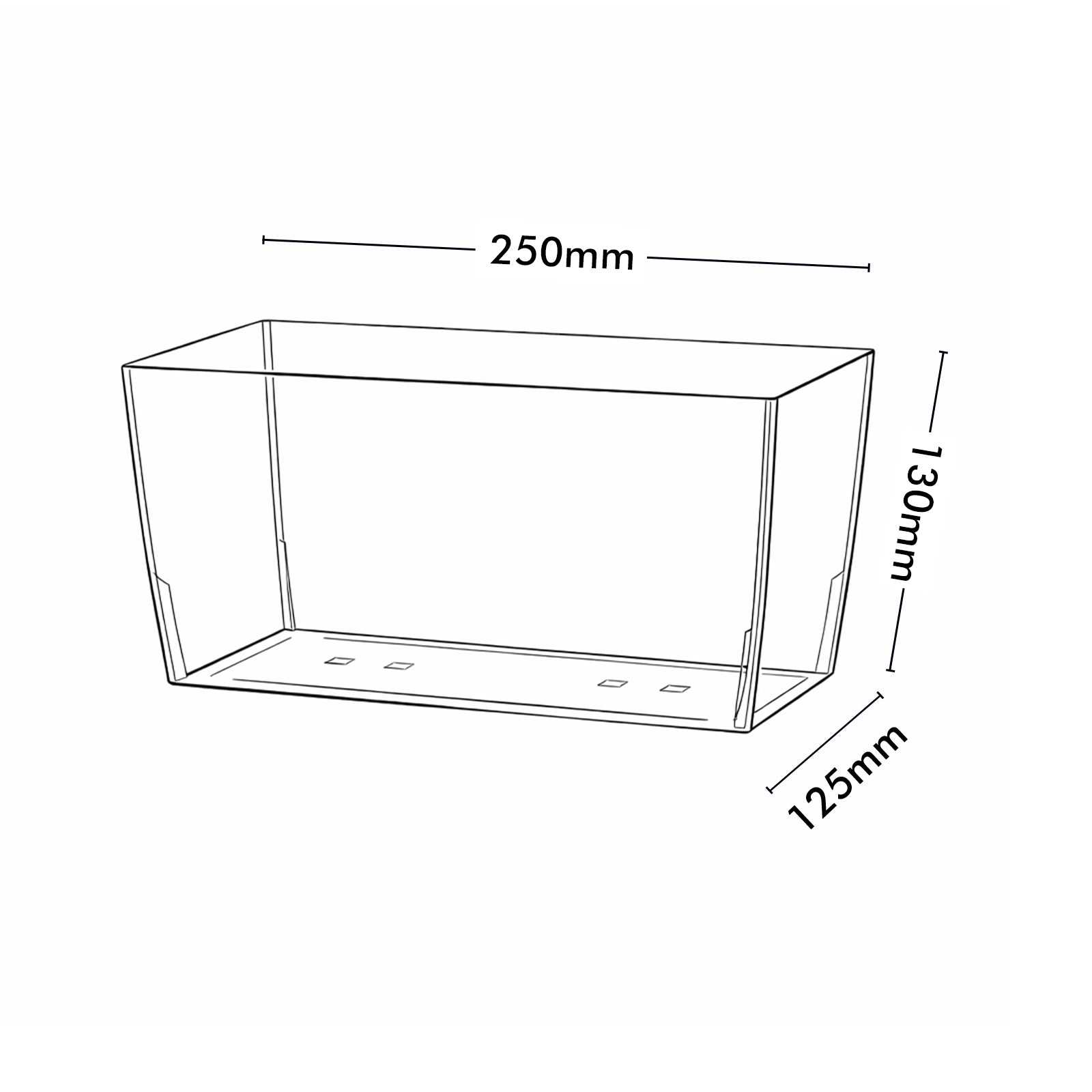Eden 25cm clear Coimbra planter for indoor plants, herbs and decorative home styling