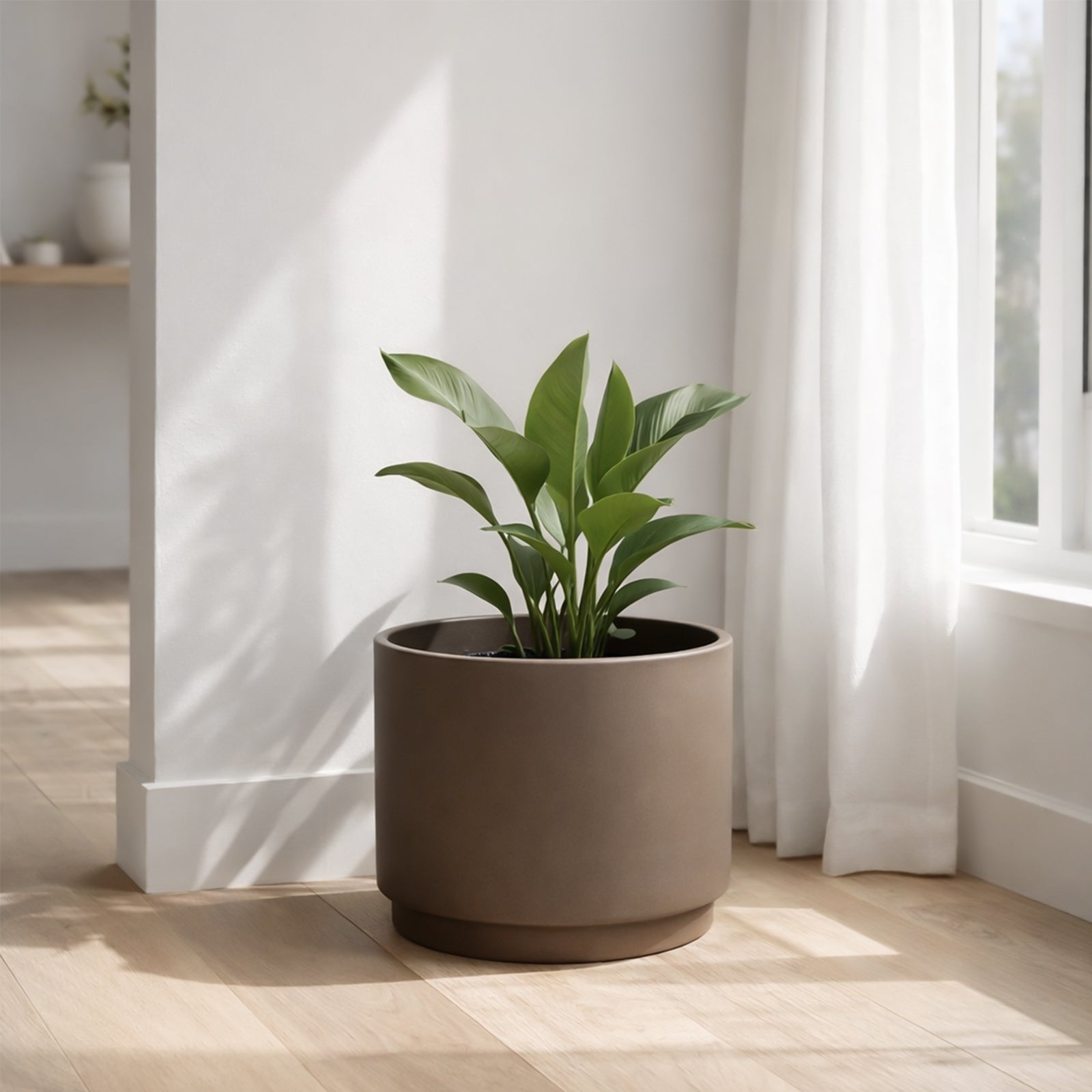 Eden 25x20.5cm Titanium Clay Cylinder Pot