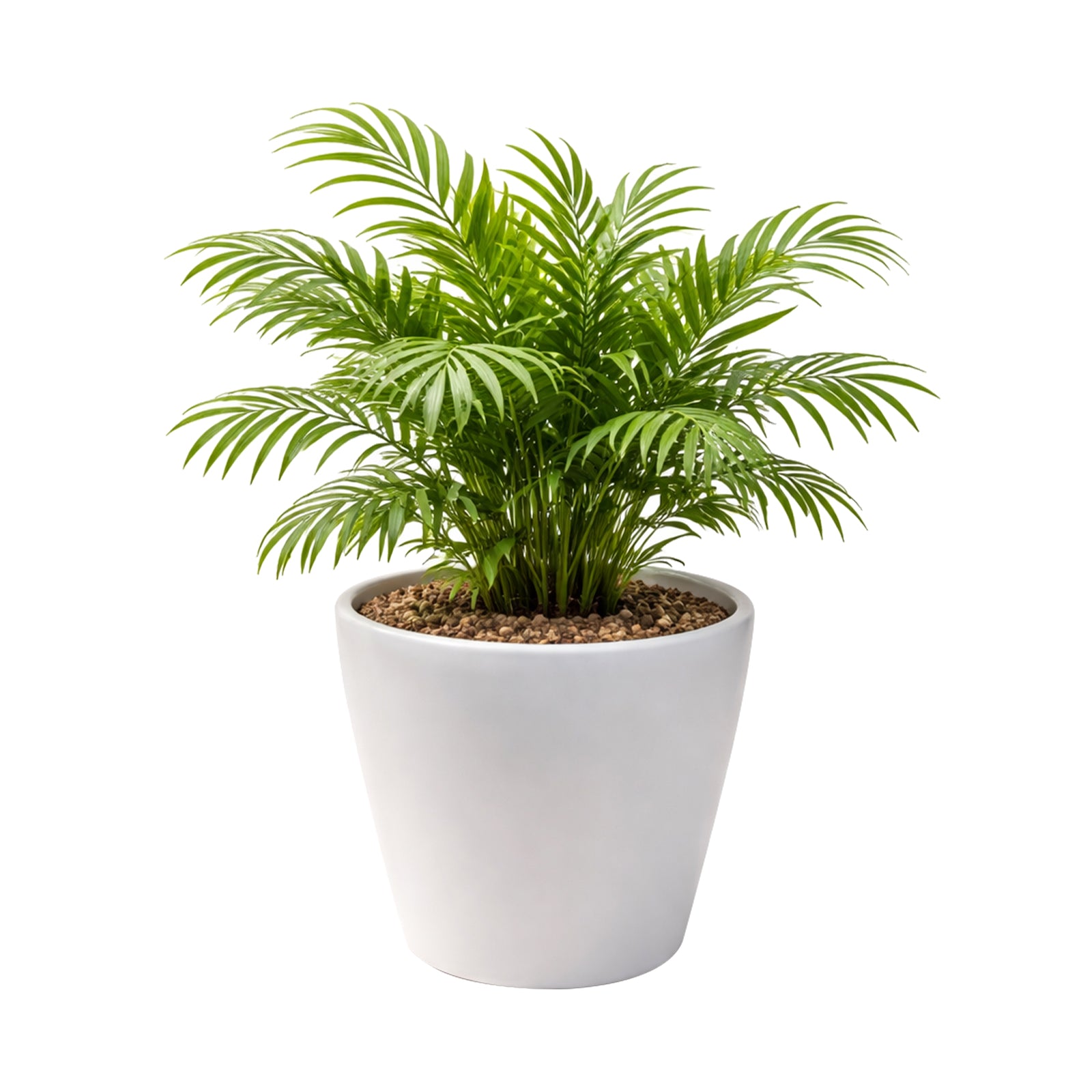 Eden 28cm warm white self-watering plastic planter for medium indoor plants