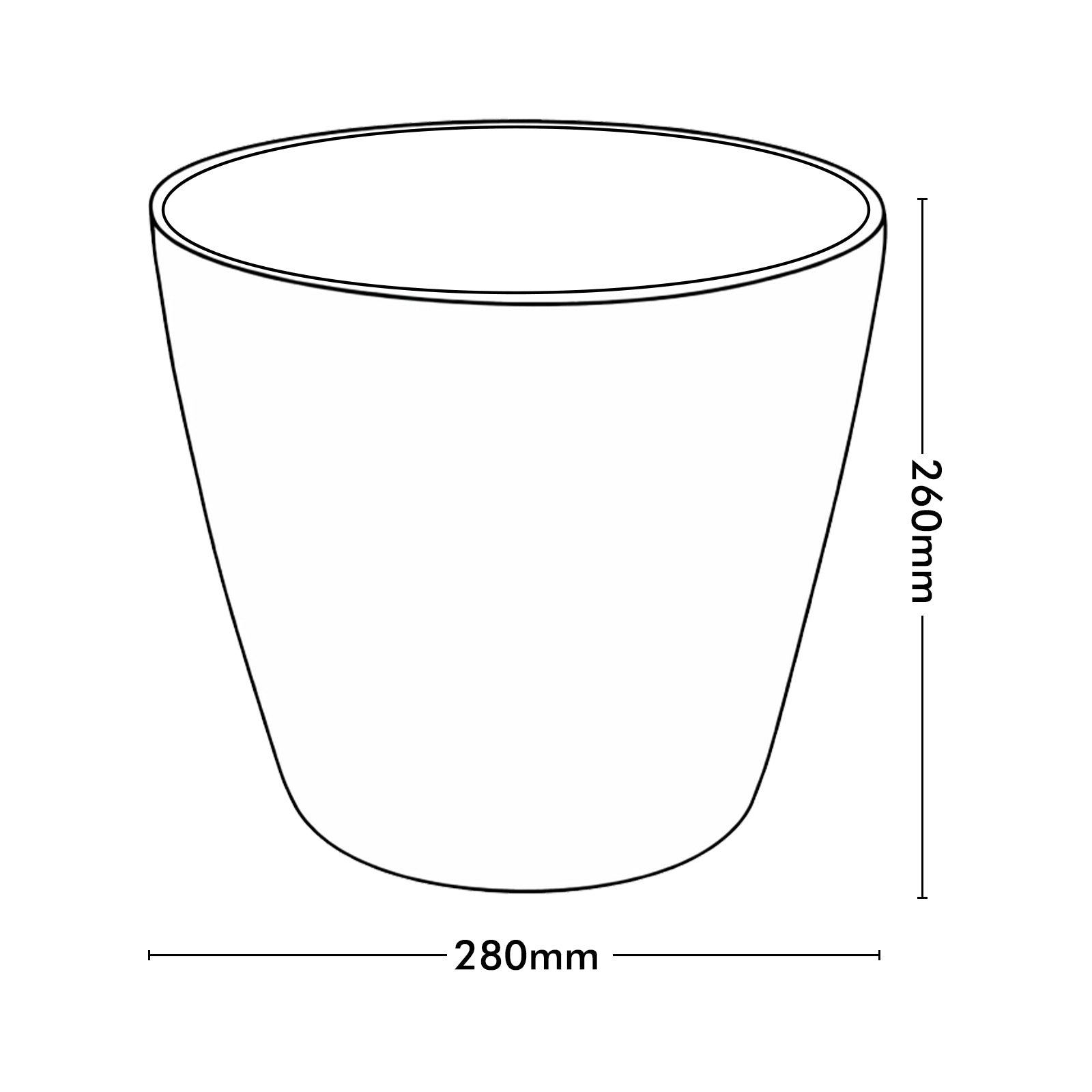 Eden 28cm warm white self-watering plastic planter for medium indoor plants