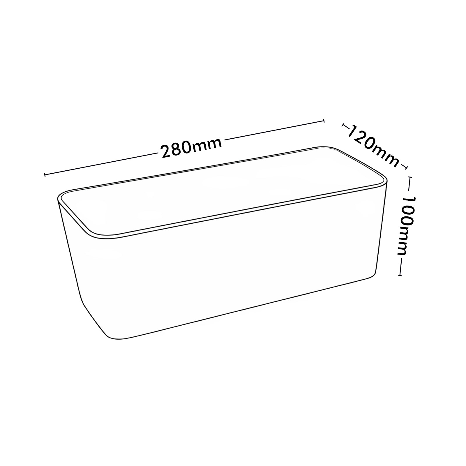 Eden 28cm white self-watering trough planter ideal for indoor plants and easy care watering