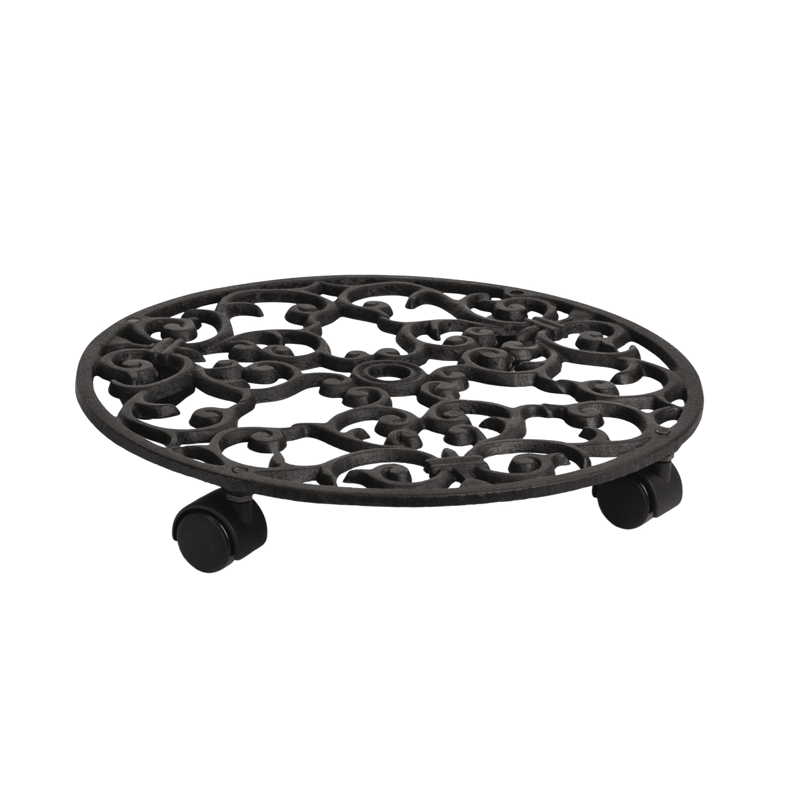 Eden 30.5cm Heavy Duty Round Cast Iron Pot Plant Trolley
