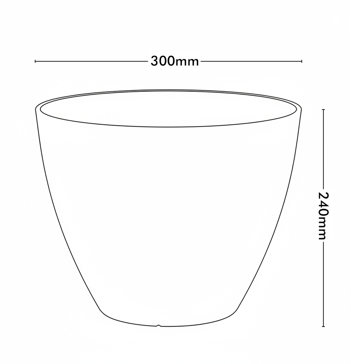 Eden 30cm black faux planter suitable for indoor and outdoor plant display