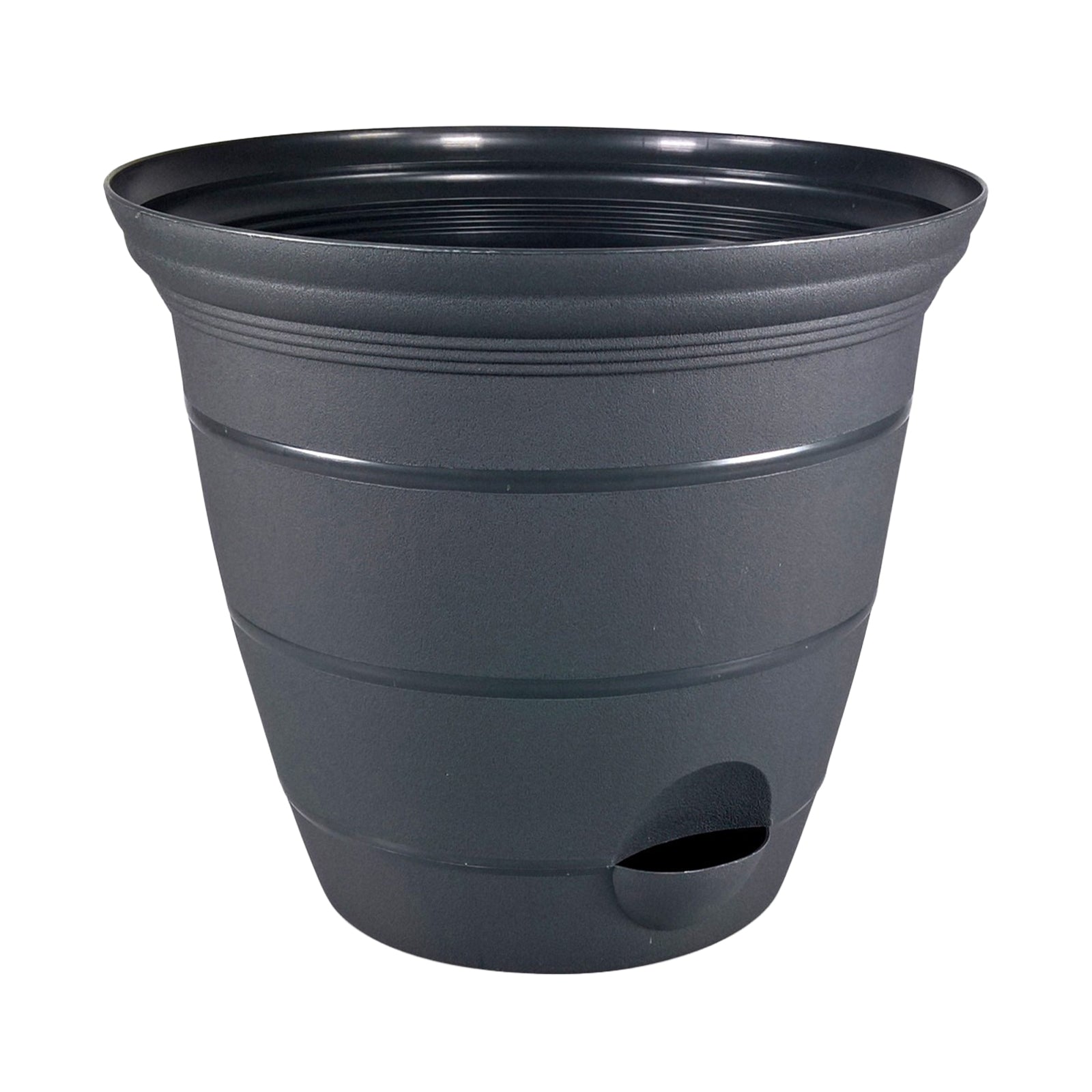 Eden 38cm charcoal Roman self-watering planter for feature plants