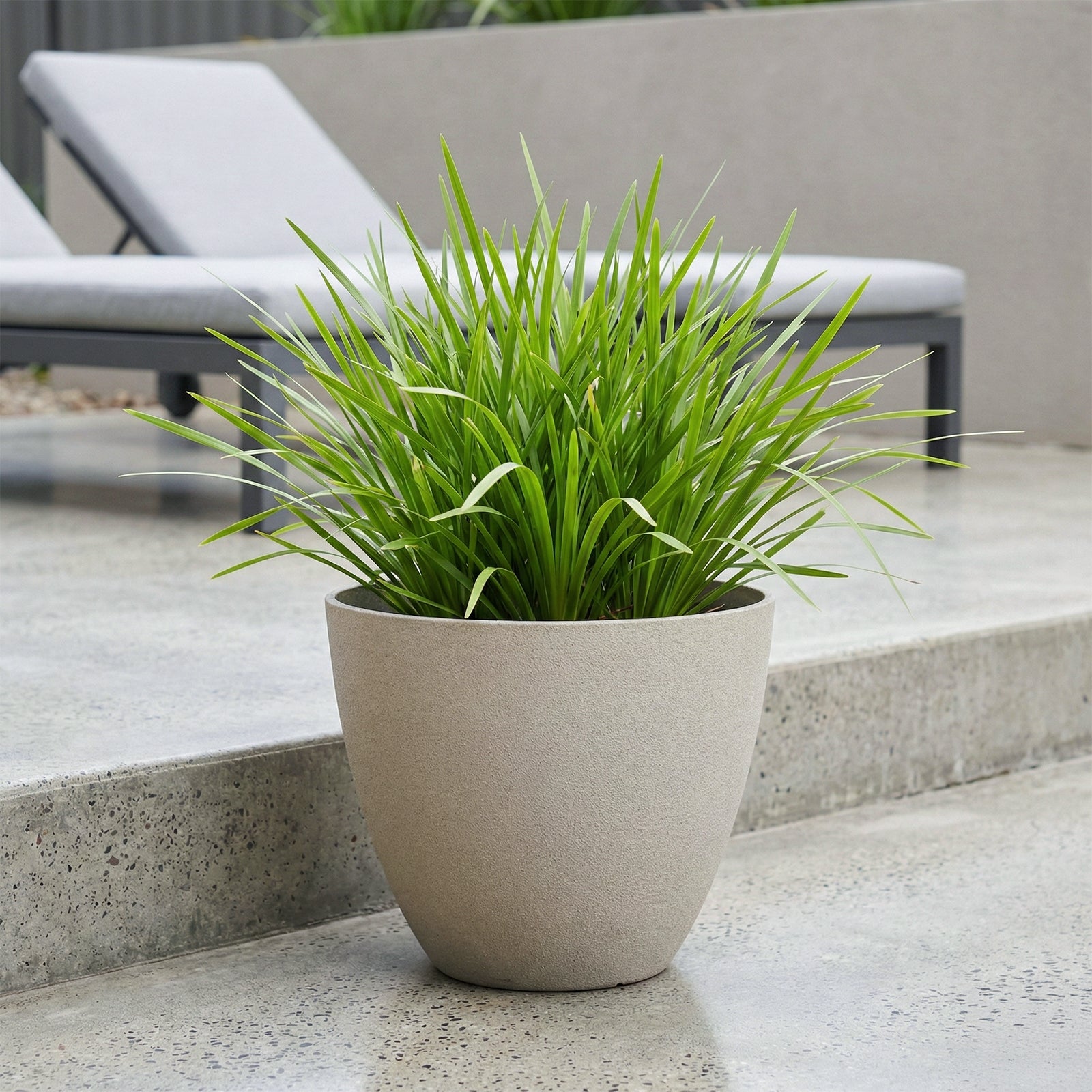 Eden 30cm sandstone faux planter suitable for indoor and outdoor plant display