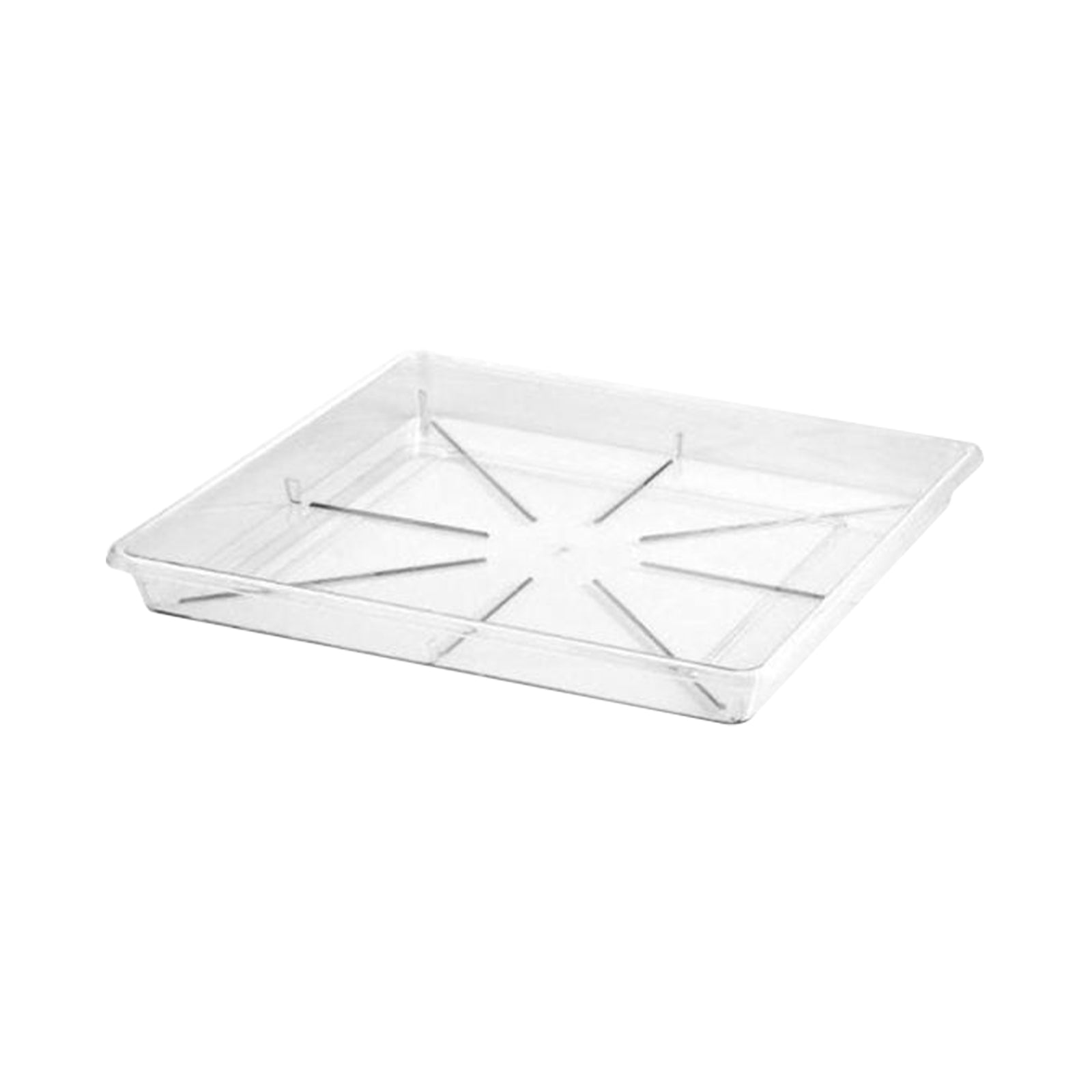 Eden 38cm clear Porto square plant saucer for larger indoor pots