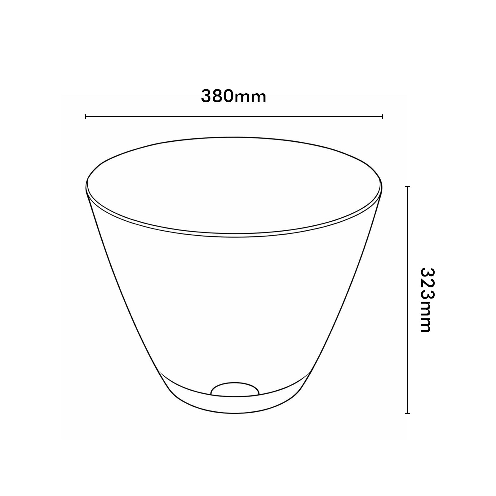 Eden 38cm grey Oslo self-watering planter for feature plants and landscaping