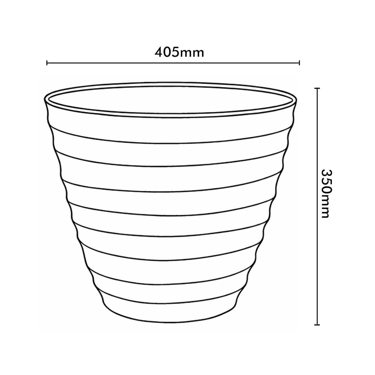 Eden 40cm sandstone wavy planter ideal for larger indoor and outdoor plants