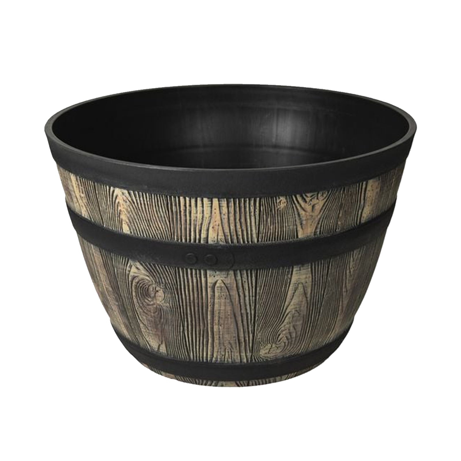 Eden sandstone self-watering round planter for outdoor gardens and patios