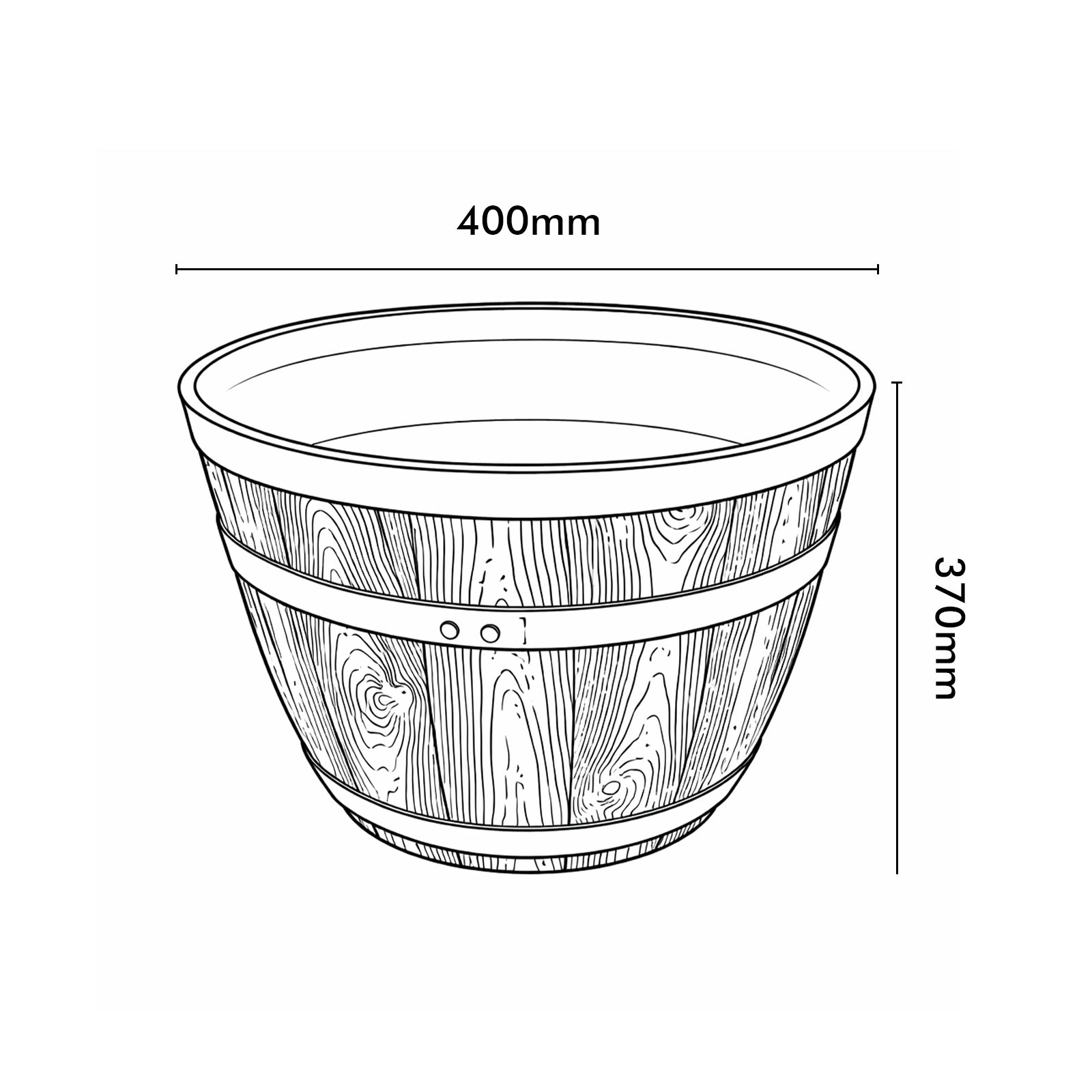 Eden sandstone self-watering round planter for outdoor gardens and patios