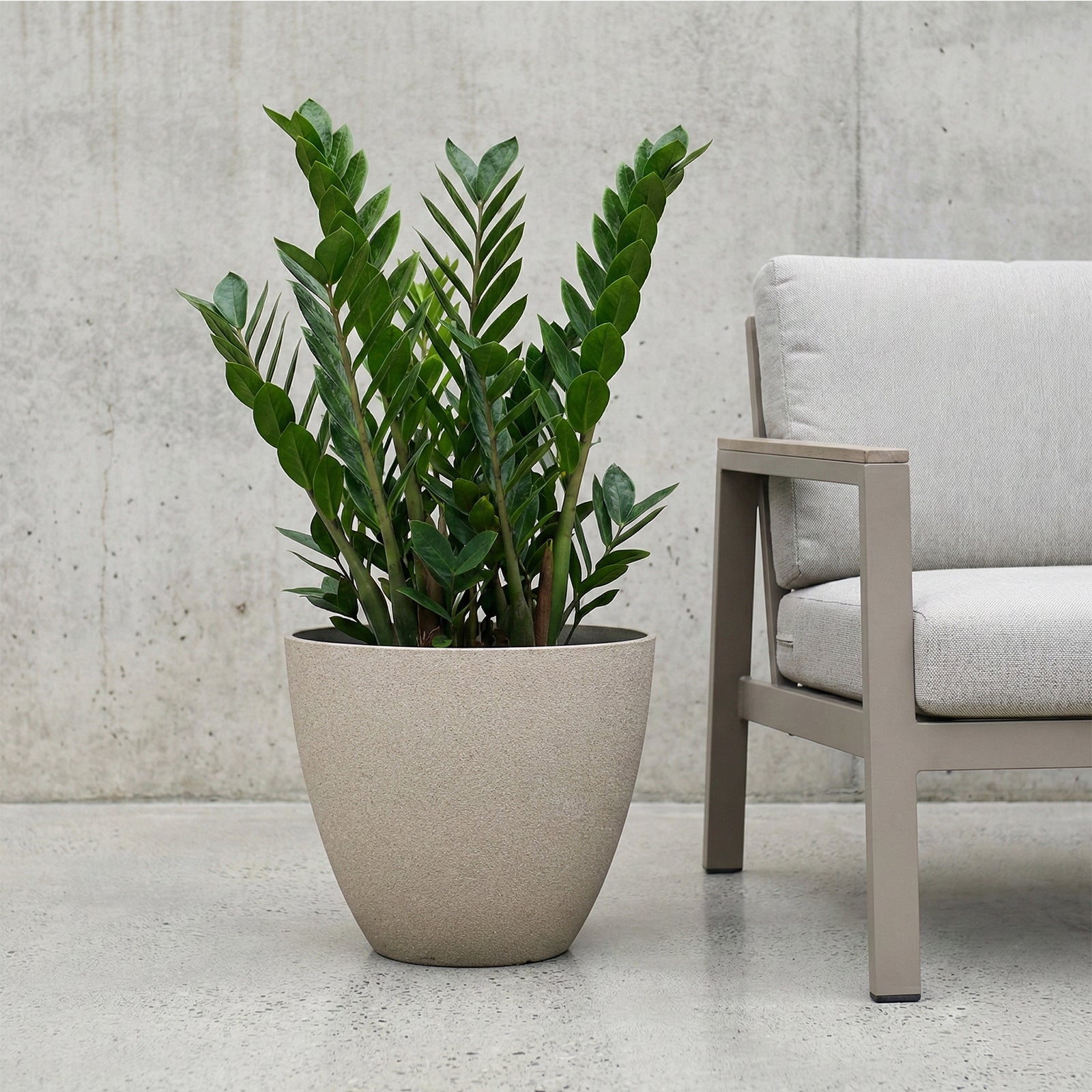 Eden 44cm sandstone faux planter ideal for large indoor and outdoor plants